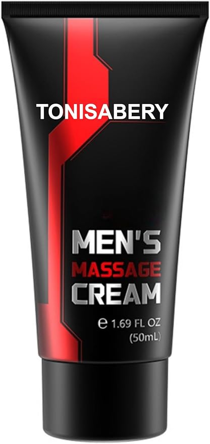 Enlarge Men's Massage Cream, 1.69 fl oz (50mL), Black and Red, Gel Natural Enlargement Formula, Male Enhancement Oil for Men, Body Oil-Gel for Private Part, Men's Re-Vitalize Enlargement Cream