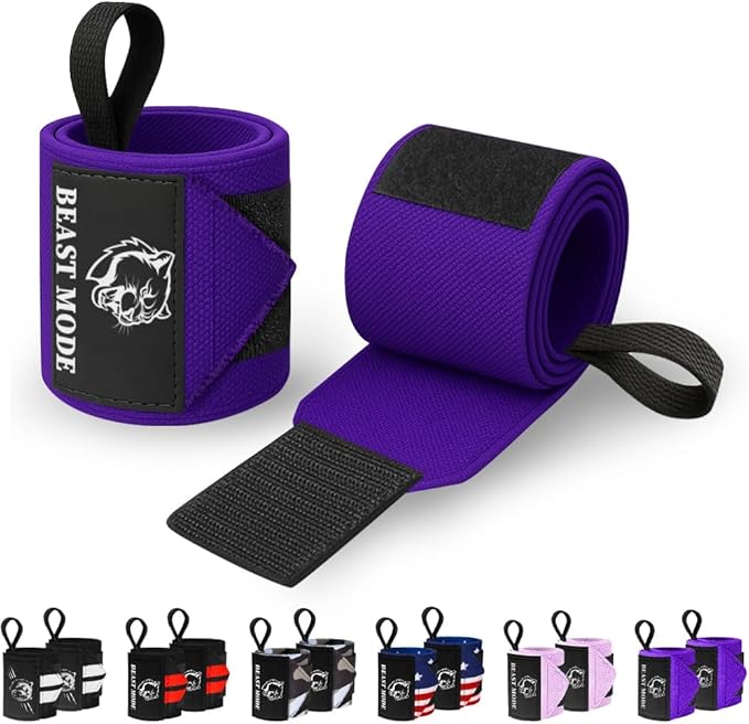 TECEUM Weightlifting 18" & 12" Wrist Wraps with Thumb Loop – Heavy Duty Wrist Workout Braces for Men and Women – Ideal for Powerlifting, Strength Training, Bodybuilding