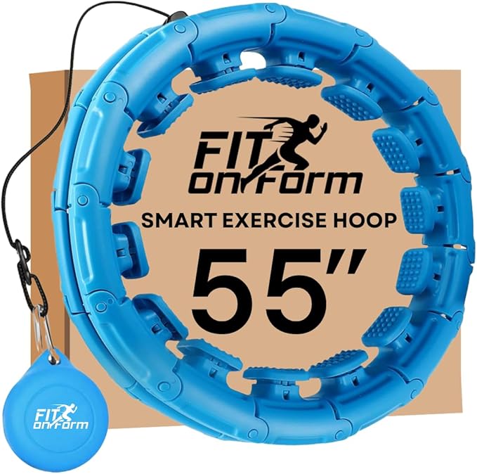 FIT ON FORM Infinity Weighted Hula Hoop for Adults Weight Loss, Smart Exercise Hola Circle Hoop for Women Abs Workout