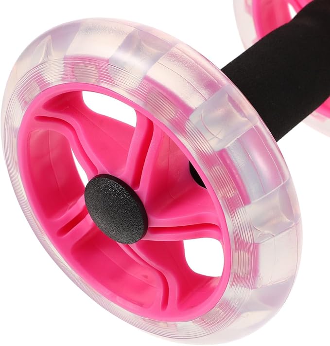 Kisangel 2pcs Double Ab Roller Wheels, Exercise Roller Weight Loss Equipment, Portable Workout Fitness for Abdominal Home Office