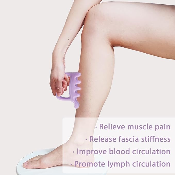 Large Fascia Massage Blaster Tool for Cellulite, Myofascial Release, Muscle Knots, Trigger Points, Cellulite Massager Tool for Body Tension Relief Promote Lymphatic Circulation Purple