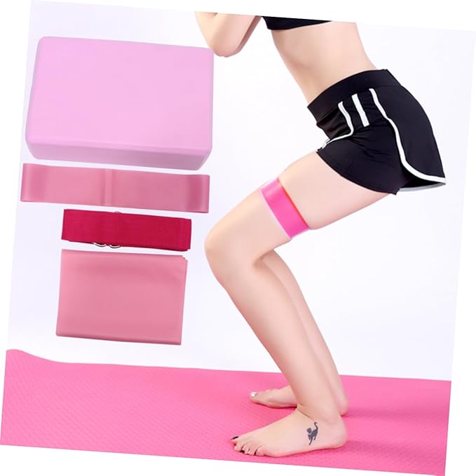 Yardwe Yoga Kit Latex Pull Towel Stretch Band Resistance Ring Yoga Tool Kit for Home Travel