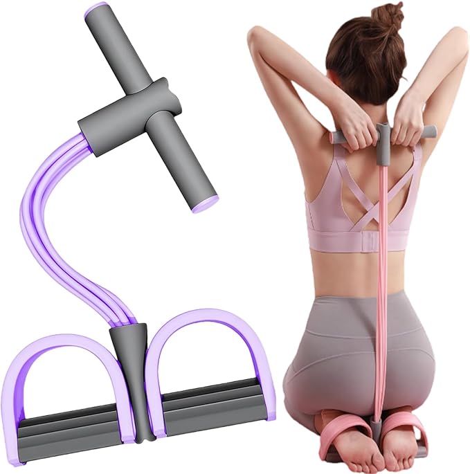Multifunction Pedal Resistance Band with Handle, Multifunctional 2026 New Foot Pedal Resistance Band, 6-Tube Elastic Yoga Pedal Puller Resistance Band, for Abdomen, Waist, Arm, Leg