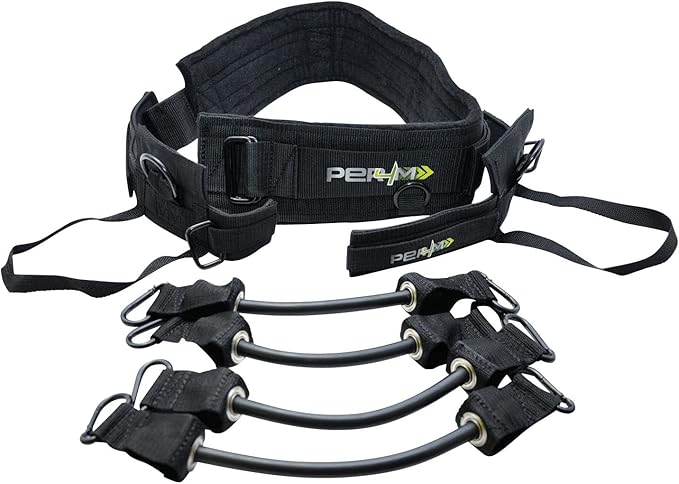 PER4M Jump Trainer for Athletic and Resistance Training, black