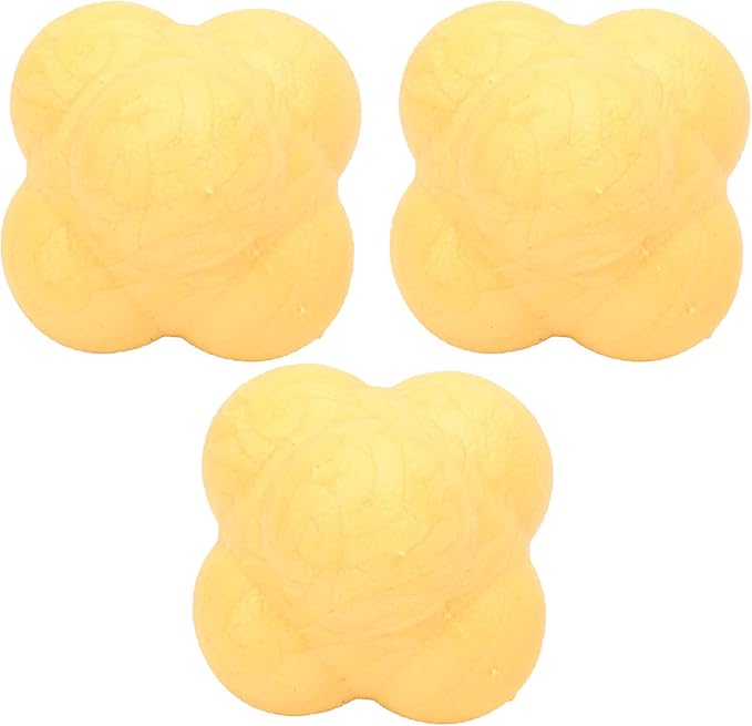 Reaction Ball, Hex Bounce PR Coordination Reflex Exercise Sports Fitness Training Ball 3pcs