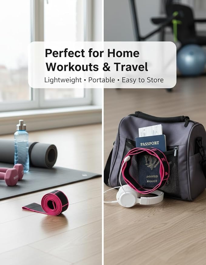 4pcs Fitness Resistance Bands Numbered for Stretching Yoga Pilates, Elastic Adjustable Training Band with Handles, Segmented Loop Strap for Glutes Seniors Women Physical Therapy Flexibility