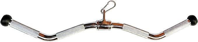 qibylift Barbell Multi-Exerciser Cable Attachment For Cable Machines, Lat Pull Down Bar Cable Machine Attachments, Tricep Press Down Bar, Revolving Straight Curl Pulldown Bar with Rotating & Rubber Handle Grips