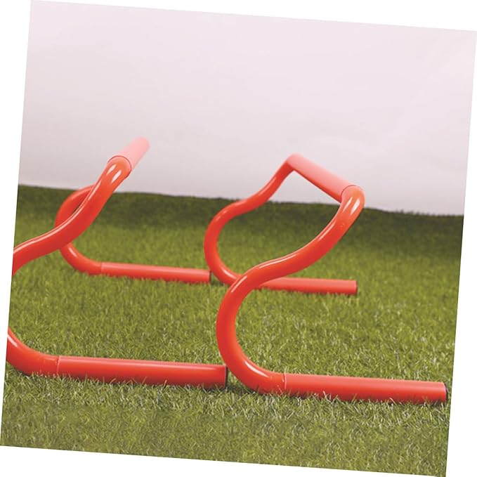 Mikinona 3pcs Portable Adjustable Agility Hurdles for Speed Training PVC Track Hurdles Quick Assembly for Athletes Football Soccer Basketball Indoor Outdoor Sports