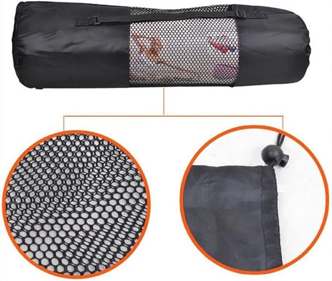2 Pcs Yoga Mat Mesh Bags Portable Exercise Yoga Mat Carriers Large Yoga Mat Storage Bags with Adjustable Strap