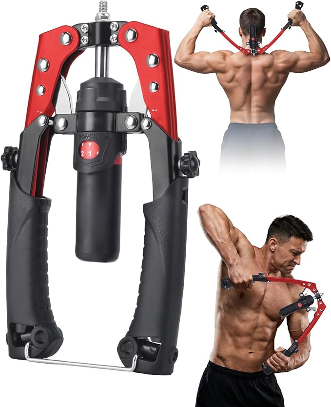 Abahub Twister Arm Exerciser, Enhanced Hydraulic Power Chest Expander with AB Rollers, 22-440LBS Adjustable Resistance Home Gym Equipment, Shoulder Muscle Trainer for Arm, Chest & Core Workout