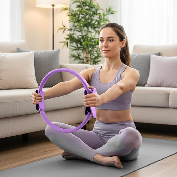 Pilates Essentials Kit for Women, 14 Pcs Pilates Equipment for Home Workouts with Yoga Circle Ball Ring, 5 Resistance Bands,Pedal Puller Resistance Band