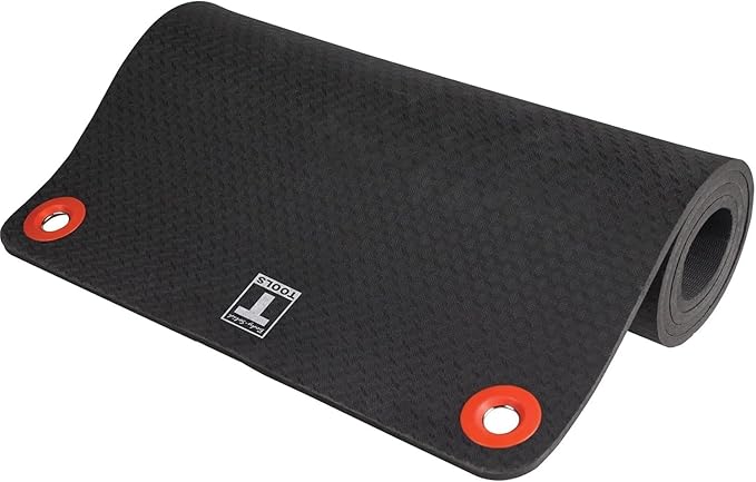 Body-Solid Hanging Exercise Mat - Thick Workout Mat for Home Gym, Ideal for Yoga, Exercise & Fitness, Extra Thick Foam for Comfort, Perfect for Home Workouts (71"x23") Midnight Black