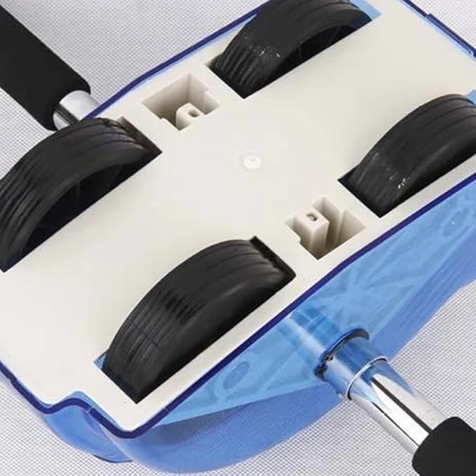 Four-wheeled Ab Roller Wheel with Gear Blue, Abdominal Muscle Roller Fitness Equipment for Household Core Strength Training and Exercise