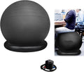 Office Balance Ball Chair with Base & Pump, Exercise Ball Ergonomic Yoga Ball Seat, Anti-Burst Stability Sitting Chair for Posture Training