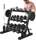 PROOFGOLD 1200LBS 3-Tier Dumbbell Rack, Adjustable Weight Rack Stand for Home Gym, Weight Holder for Free Weights Dumbbells/Weight Plates/Kettlebells/Barbells(Rack Only)