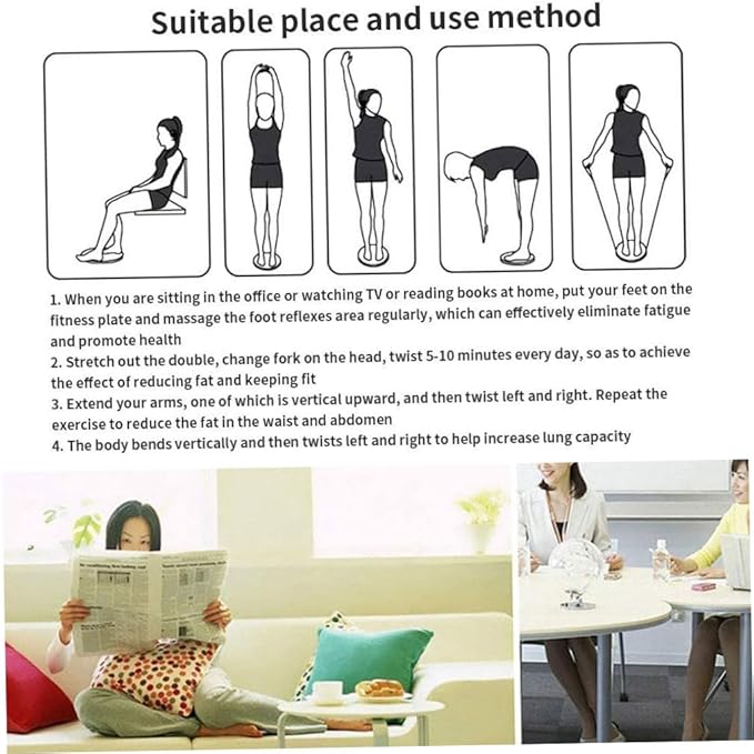 Twist Board for Exercise 9.6 Inch Large Non-slip Safety Wobble Board Waist Twisting Disc for Women Men Slimming and Strengthening Abdominal & Stomach Exercise Equipment At Home Waist Twisting Disc