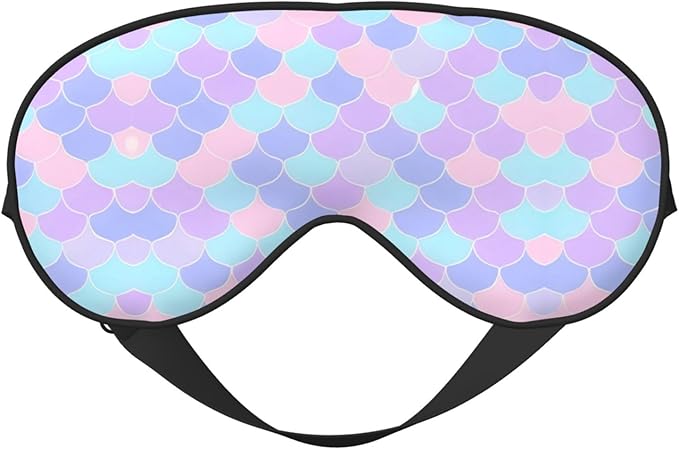 Mermaid Tattoo Head-Mounted Double-Sided Light-Blocking Sleeping Eye mask to Protect Eyes and Relieve Eye Fatigue