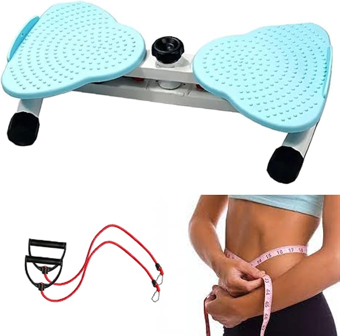 Waist Twisting Machine, Waist Twister with Drawstring, Multifunctional Magnetic Balance Board Body Shaping Twister Exercise for Women Weight Loss/Cardio ExerciseBlue,12x53x33cm