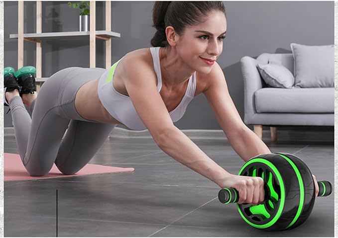 Alipis Abdominal Exercise Roller Wheel with Steel Tube Thickened Pvc, Silent Fitness Abdominal Wheel for Core Training, 1pcs Ab Roller for Home Workout and Strength Training