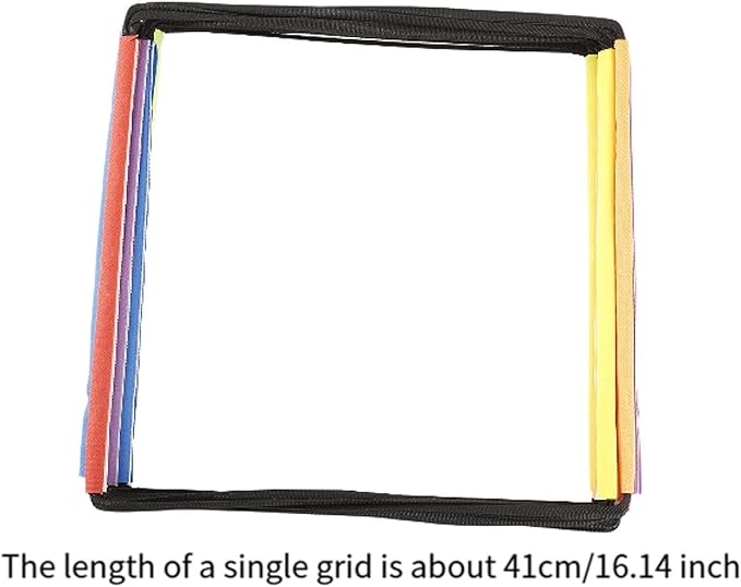 Agility Ladder for Soccer Training with Adjustable Features, 10 Grids