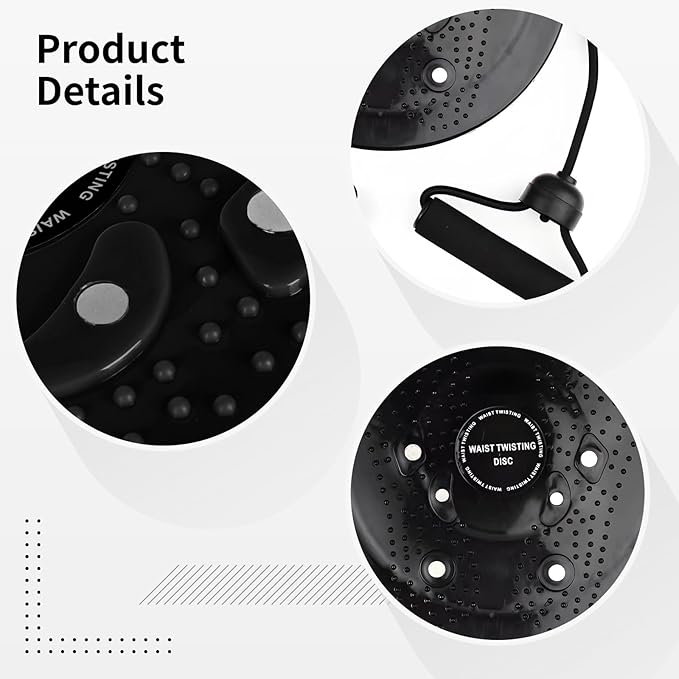 Waist Twisting Disc for Home Exercise, Waist Whisper Ab Twister Board, 9.8 x 9.8 x 1.4 in Plastic, Effortlessly Slim Waist, Supports Up to 220 lbs