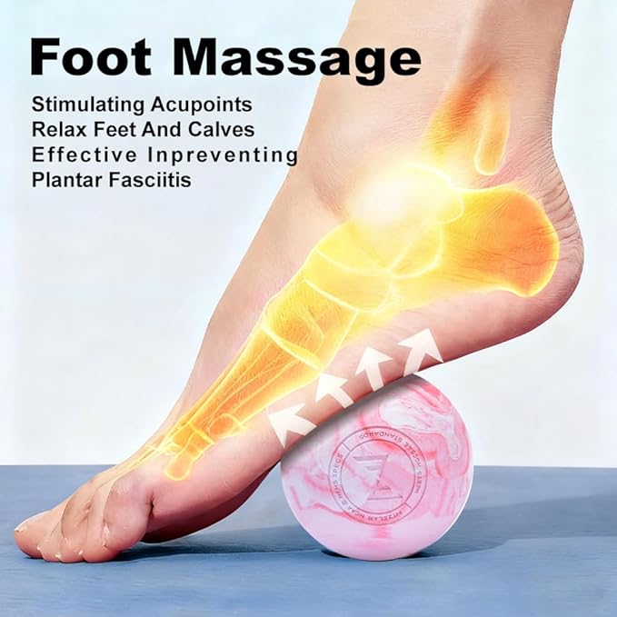 Massage Lacrosse Balls for Myofascial Release, SGS Certification, Massage Deep Tissue for Back and Shoulder, Trigger Point Therapy, Muscle Knots, Relieving Muscle Pain