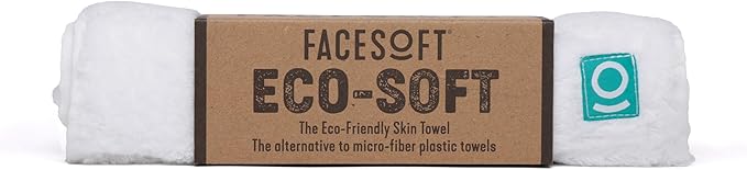 FACESOFT Eco Friendly Gym Towel for Working Out - Soft and Absorbent Cotton Exercise - No Synthetic Microfibers or Plastics - Sweat Towel for Gym, Fitness, Sports, Yoga - White - 1 Pc