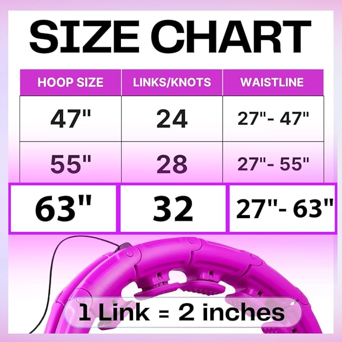 FIT ON FORM Infinity Weighted Hula Hoop for Adults Weight Loss, Smart Exercise Hola Circle Hoop for Women Abs Workout