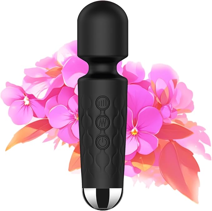 Back Small Bullet Massage for Women - Rechargeable Electric Body Mini Personal Massager - for Foot - Arm Muscle Relaxation (Black)