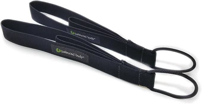 Balanced Body Soft Ring Double Loops, Cotton or Padded, Foot and Hand Straps, Accessories for Pilates Equipment, Workout Equipment for Home Gym or Studio Use, 1 Pair