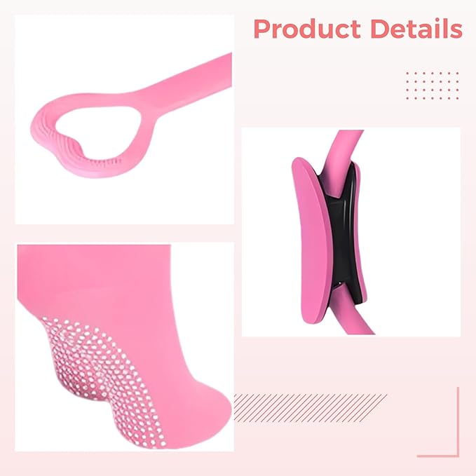 Yoga Accessories Kit with 8-Piece Pilates Ball and Loop Set, Including Resistance Bands and Non Slip Socks, for Complete Body Workout
