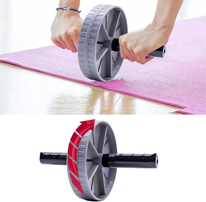 Ab Wheel Roller, Fitness Roller, Abs Workout Roller, Core Exercise Roller, Abs Workout Equipment for Abdominal & Core Strength Training, Automatic Rebound Abdominal Muscle Wheel for Men Women