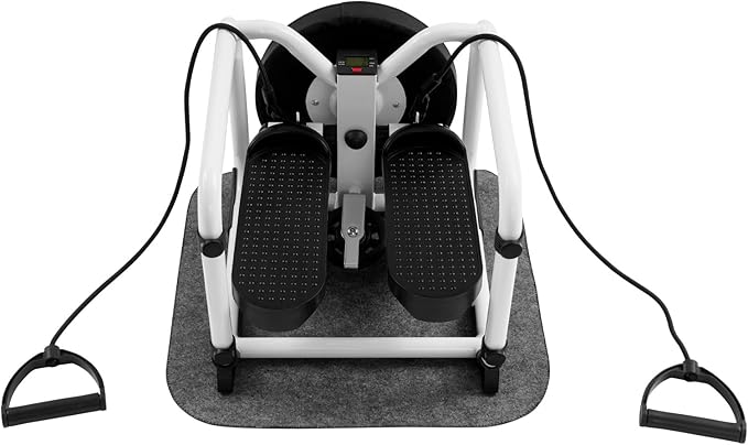 Mini Steppers for Exercise at Home, Side-to-Side Lateral Rocking Fitness Stepper with Digital Monitor/Resistance Bands Machine, Total Body Workout, 300LBS Capacity for Home Workout