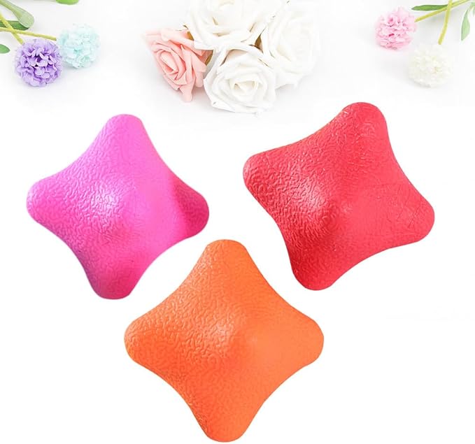 SAFIGLE 6 Pcs Agility Reaction Reflex Balls, Hexagonal Bounce Balls for Hand Eye Coordination, Sports Training for Basketball Soccer Boxing, Indoor Outdoor Fitness Workout
