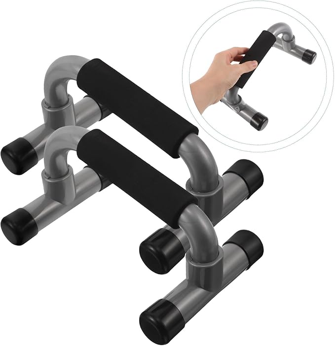 Compact H-shaped Push-up Stands Pair, Anti-slip Steel Push up Bars for Home Gym Strength Training and Chest Workouts, Portable Fitness Equipment for Women and Men