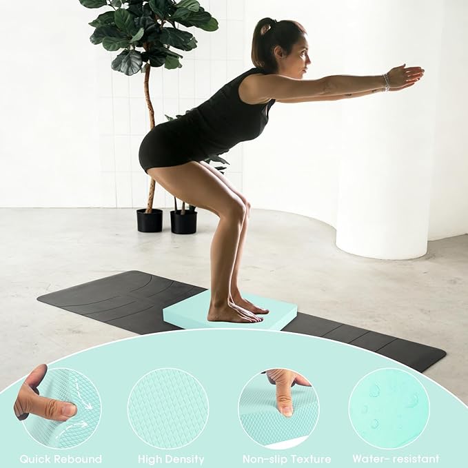 Balance Pad – Stability Trainer for Balance, Stretching, Physical Therapy, Exercise, Mobility, Rehabilitation and Core Training Non-Slip Closed Cell Foam Premium Balance Pad Knee Pad