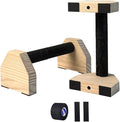 2Pcs Push up Bar Sturdy Wooden Parallettes Bar Push up Stands Pushup Handles for Gymnastics Strength Training Aerobics