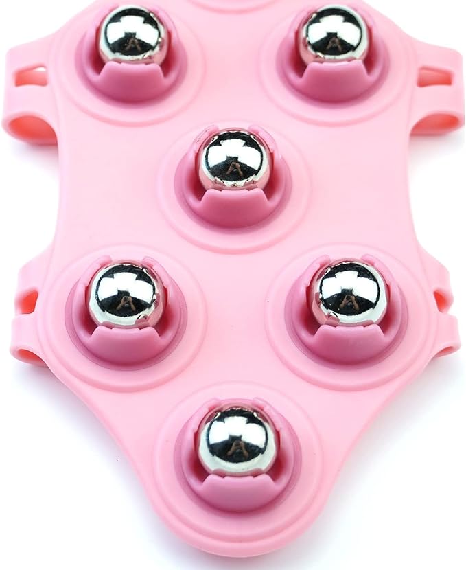 Massage Ball Roller, Hand Held Massager, Trigger Point Ball, Back & Foot Massager - Pink