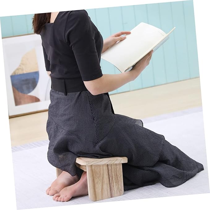 Zen Meditation Bench Stool Folding Wooden Kneeling Chair for Prayer and Tea Lightweight Non-Slip Design Durable Natural Wood for Better Circulation and Comfort