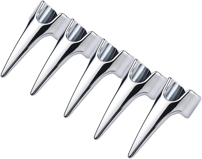 5X Back Scratcher Nail Covers Backscratcher Grating Back Tickler Tools for Women Men Backs Scratchers Tickle Touching Cosplay Stainless Steel Smooth Pets Nails Scratching Hair Parting Ring