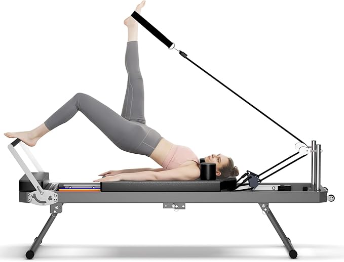 Pilates core Bed, Foldable Home, Yoga Studio Same Commercial Fitness Equipment, Black
