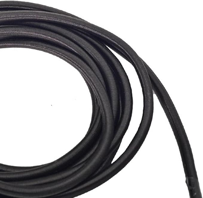 Rowing Machine Elastic Rope Replacement Cord, 158in Black for 500/550