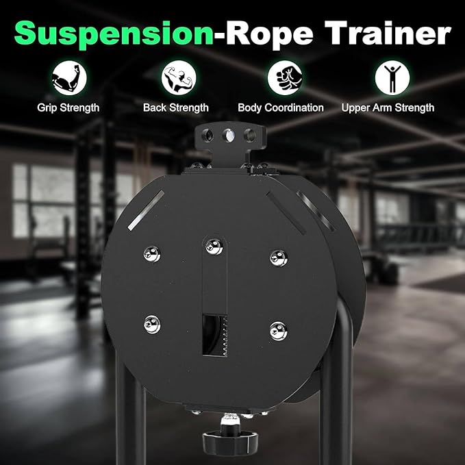 Resistance Trainer Machine, Endless Rope Trainer, 30KG/66LBS Max Adjustable Resistance, Suspension Endless Rope Pulley System, 4m Closed-Loop Nylon Rope, for Interval Resistance Training Red