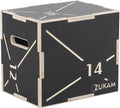 Non-Slip Wood Plyometric Jump Box- 3-in-1 Wooden Plyo Box for Home Gym and Outdoor Workout