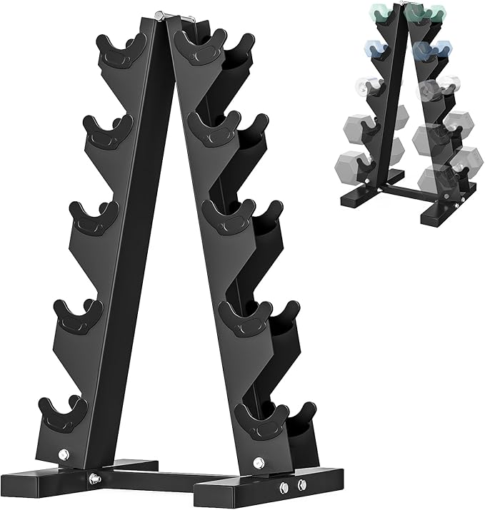 Dumbbell Rack A Frame Weight Rack Stand Dumbbell Weight Storage for Home Gym, Space-Saving Weight Stand for Home Gym