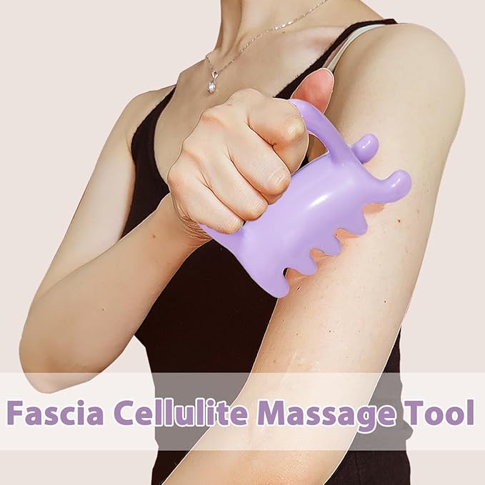 Large Fascia Massage Blaster Tool for Cellulite, Myofascial Release, Muscle Knots, Trigger Points, Cellulite Massager Tool for Body Tension Relief Promote Lymphatic Circulation Purple