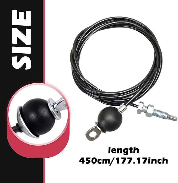 Gym Replacement Cable 6mm (1/4 inch) Steel Wire Rope for Pulley System, Strength Training Cord Fitness Equipment Attachment- 4.5M
