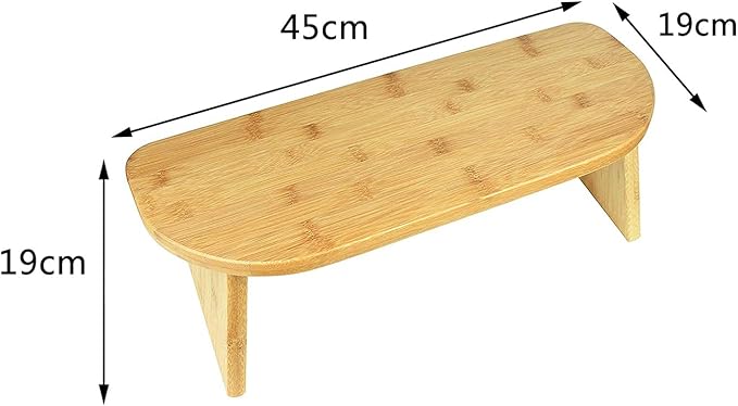 Bamboo Meditation Bench, Foldable & Ergonomic Meditation Stool, Comfortable for Kneeling or Sitting, Perfect for Deeper & Longer Meditation