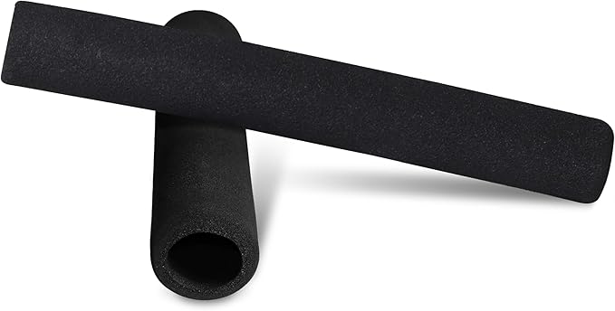 WF Athletic Supply Foam Foot Pads, Foam Roller for Gym Exercise Machines Equipment Replacements, Roller Pad for Leg Extension, PEC Deck Pads for Weight Bench, Sold by Pair (10” x 1” OD x 7mm ID)
