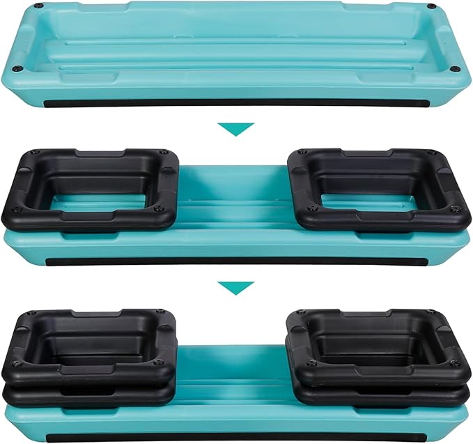 Adjustable Workout Aerobic Stepper, Exercise Step Platform Trainer with 4 Risers,Non-Slip Surface for Home Gym Workout Training